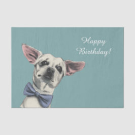 Niedlicher Chihuahua-Hund mit alles Gute zum Seidenpapier
