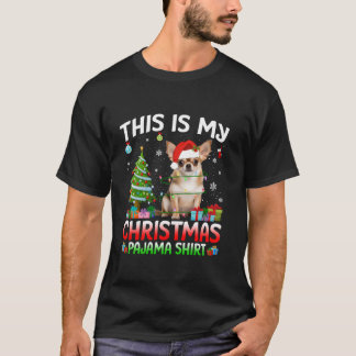 Niedlicher Chihuahua Hund WeihnachtsLICHT Hunde Li T-Shirt