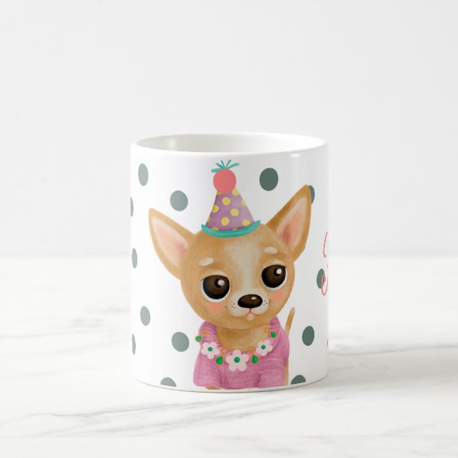 Niedlicher Chihuahua-Kaffee/heiße Schokolade-Tasse Kaffeetasse (Mittel)
