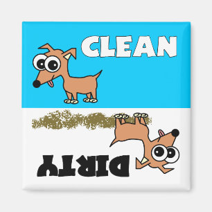 Niedlicher Chihuahua-sauberer/schmutziger Magnet