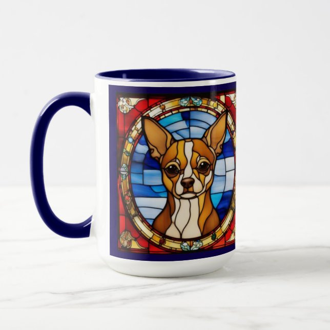 Niedlicher Chihuahua-Trinkbecher Tasse (Links)