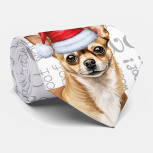 Niedlicher Chihuahua Weihnachtshund Lover Holiday Krawatte