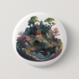 Niedlicher chinesischer Fantasie-3D-Landschaftssch Button