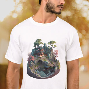Niedlicher chinesischer Fantasy 3D Landscape T - S T-Shirt