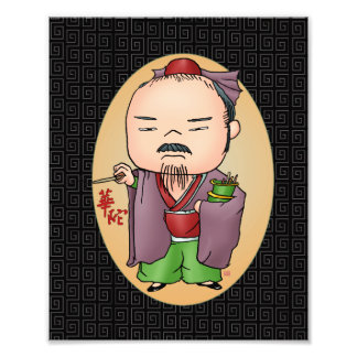 Niedlicher chinesischer Gesundheitsgott Fotodruck
