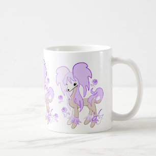 Niedlicher chinesischer Lavendel mit Haube Kaffeetasse