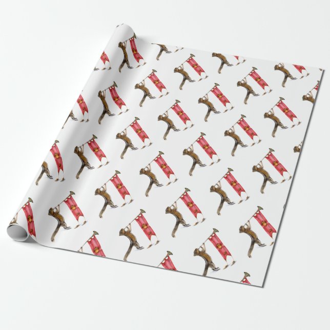 Niedlicher Chipmunk-Ansager Geschenkpapier (Ungerollt)