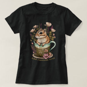 Niedlicher Chipmunk in einer Cup-Wildblume, Chipmu T-Shirt