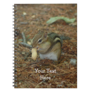 Niedlicher Chipmunk mit Nut Animal Notebook Notizblock