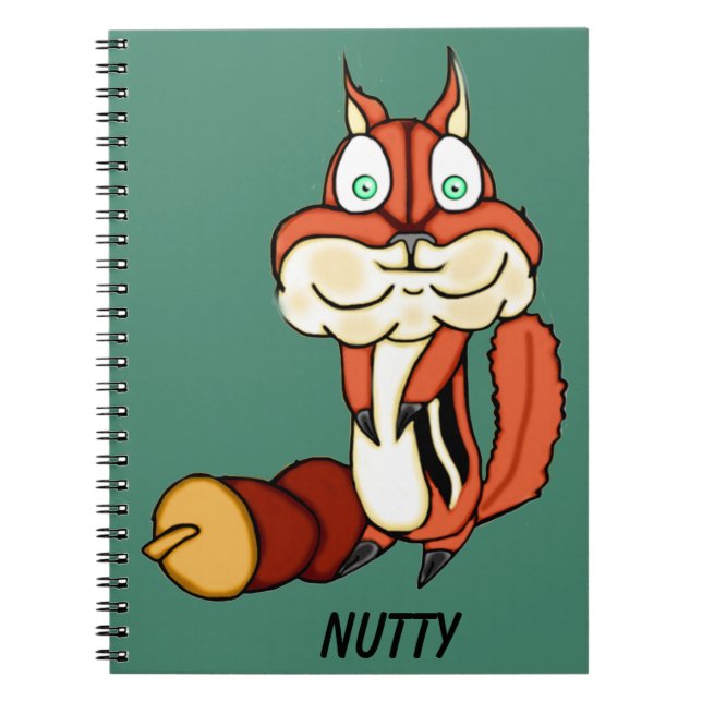 Niedlicher Chipmunk mit Nuts Notizblock (Vorderseite)