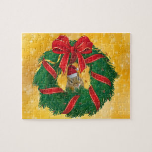 Niedlicher Chipmunk Weihnachtskranz