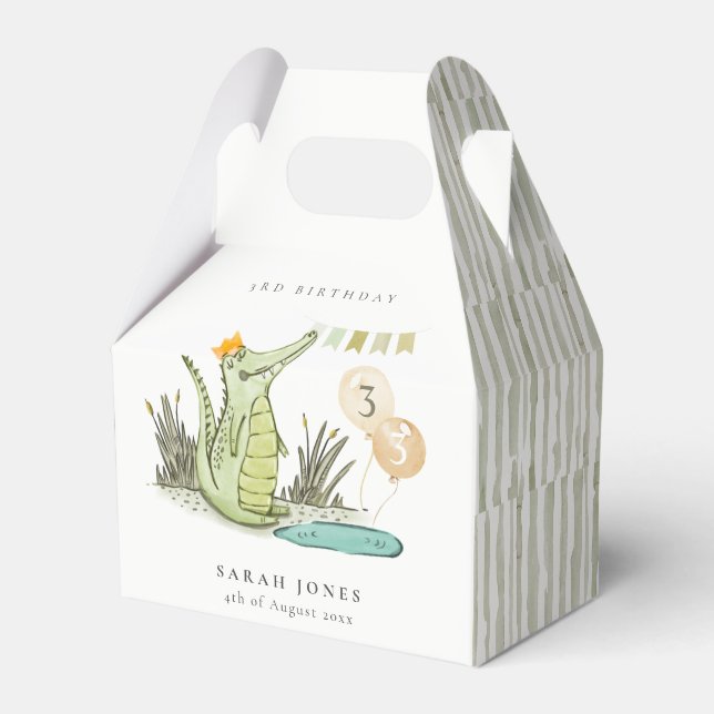 Niedlicher Chomp-Alligator im Sumpf jedes Lebensal Geschenkschachtel (Vorderseite)