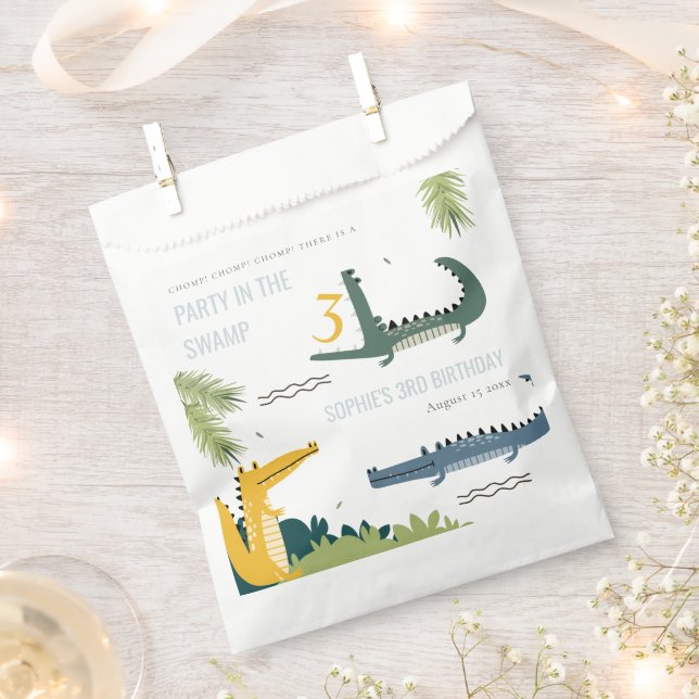 Niedlicher Chomp-Alligator Sumpf jedes Alters Kind Geschenktütchen (Ausgeschnitten)