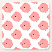 Niedlicher Chubby Schwein-Party-Teller