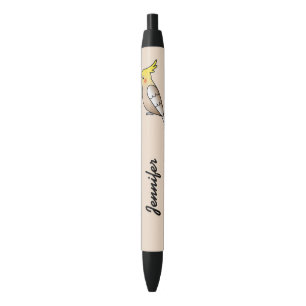 Niedlicher Cinnamon Cockatiel Cartoon Bird mit Nam Kugelschreiber