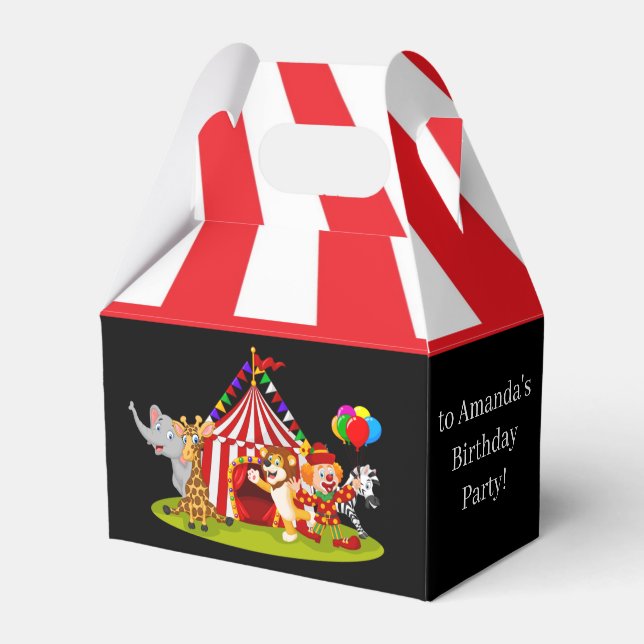 niedlicher Circus danke, Text hinzuzufügen Geschenkschachtel (Vorderseite)