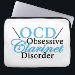 Niedlicher Clarinet Laptopschutzhülle<br><div class="desc">Besessene Clarinet-Störung. Lustiges Geschenk für einen Clarinetspieler mit einer Richtung des Spaßes und einem Stückchen von OCD.</div>