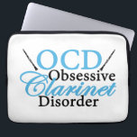 Niedlicher Clarinet Laptopschutzhülle<br><div class="desc">Besessene Clarinet-Störung. Lustiges Geschenk für einen Clarinetspieler mit einer Richtung des Spaßes und einem Stückchen von OCD.</div>
