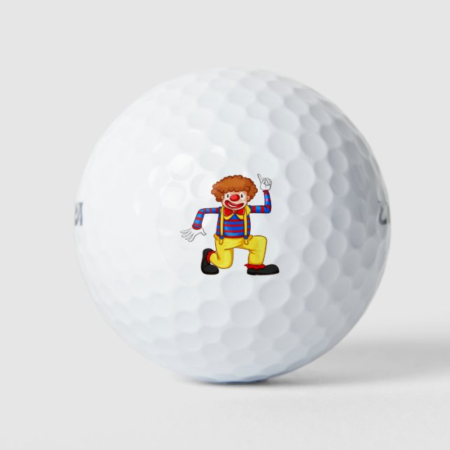 Niedlicher Clown Golfball (Vorderseite)