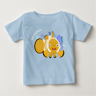 Niedlicher Clownfisch-Anenom-Cartoon Baby T-shirt
