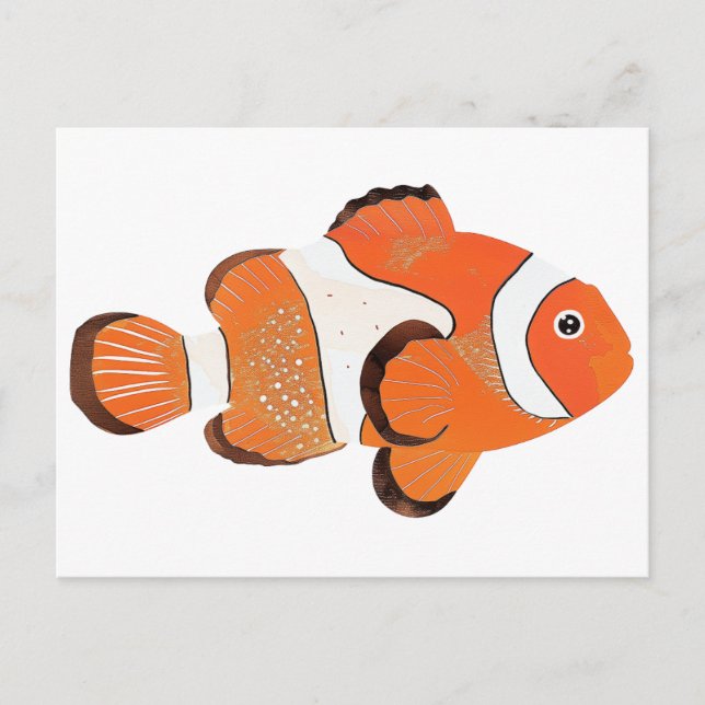 Niedlicher Clownfisch Postkarte (Vorderseite)