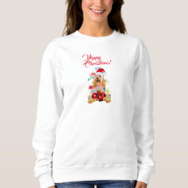 Niedlicher Cockapoo Hund Yappy Weihnachten Sweatshirt