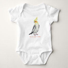 Niedlicher Cockatiel-Aquarellpapagei. Baby Strampler