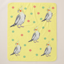 Niedlicher Cockatiel-Aquarellpapagei.