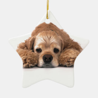 Niedlicher Cockerspaniel Keramik Ornament