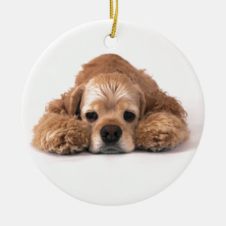 Niedlicher Cockerspaniel Keramikornament