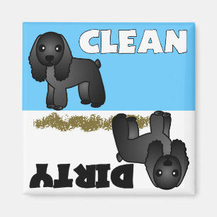 Niedlicher Cockerspaniel-sauberer schmutziger Magnet