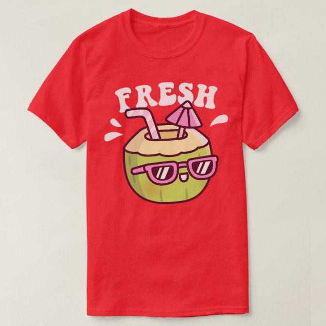 Niedlicher Coconut-Regenschirm T-Shirt (Design vorne)
