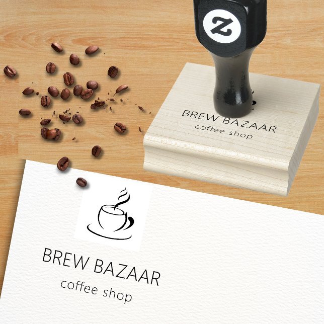 Niedlicher Coffee Shop - Minimalistisch Gummistempel (Von Creator hochgeladen)