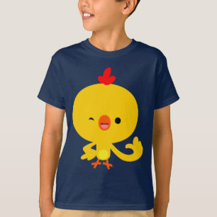 Niedlicher Cooler Cartoon Hühnerkind T - Shirt