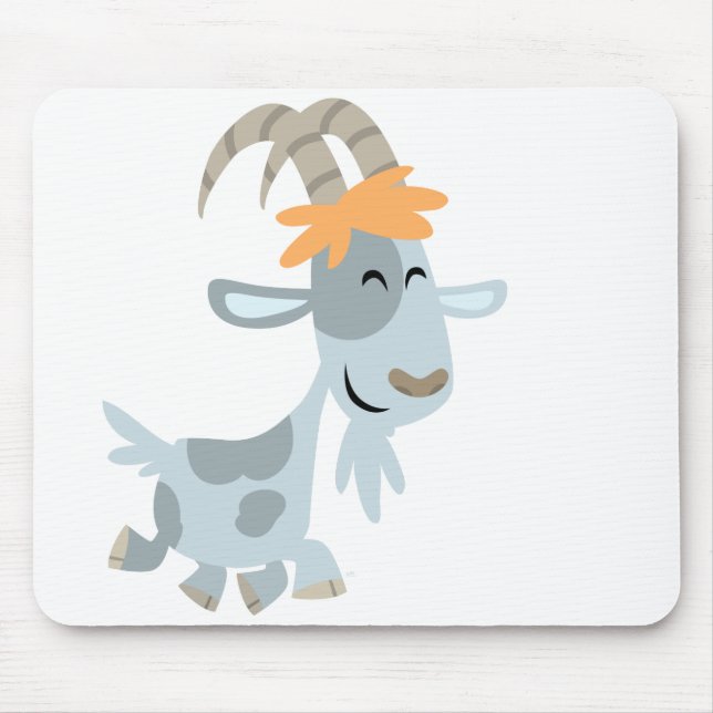 Niedlicher Cooler Cartoon Ziege Mousepad (Vorne)