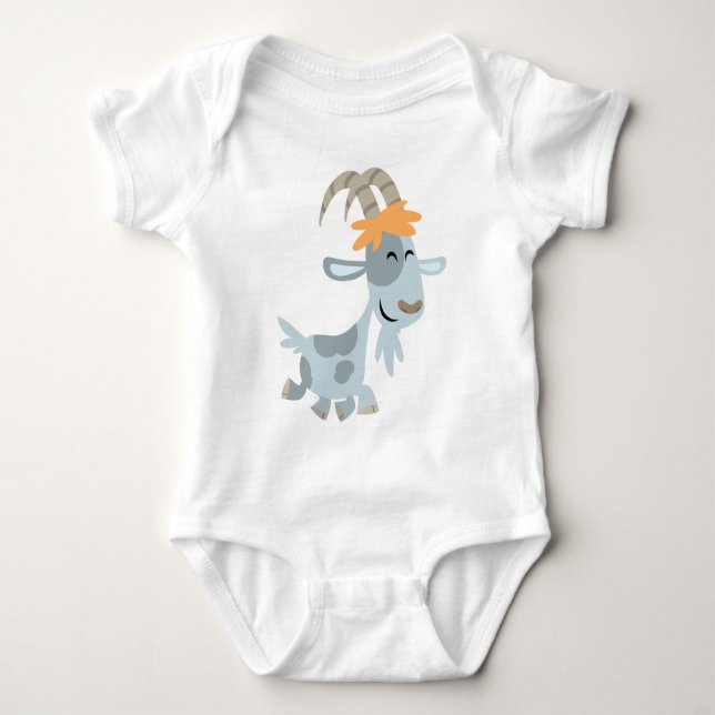 Niedlicher Cooler Cartoon ZiegenBaby-Bekleidung Baby Strampler (Vorderseite)