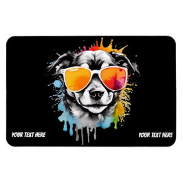 Niedlicher Cooler Hund mit Sonnenbrille Magnet