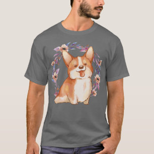 Niedlicher Corgi Dog Aquarellkunst Korgi Welpe Do T-Shirt