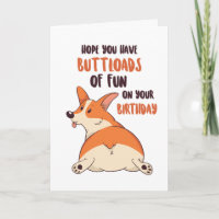 Niedlicher Corgi Dog Lover Buttload Fun Funny Birt