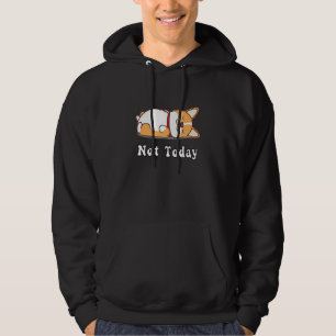 Niedlicher Corgi Hund heute nicht lazy Tier Hoodie