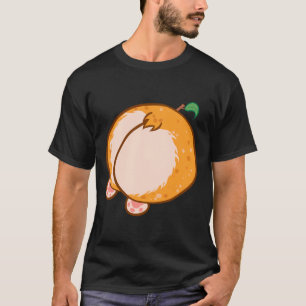 Niedlicher Corgi Hund Hintern Herzpfirsich Welpe 7 T-Shirt