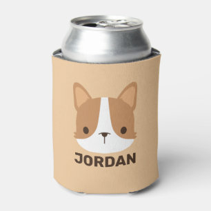 Niedlicher Corgi Hund mit Personalisiertem Namen Dosenkühler