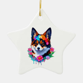 Niedlicher Corgi-Ornament Keramik Ornament