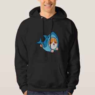 Niedlicher Corgi Shark Hoodie