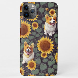 Niedlicher Corgis-verzauberter Sonnenblumengarten  iPhone 11Pro Max Hülle