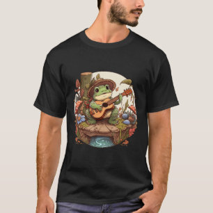 Niedlicher Cotattecore-Ästhetischer Frosch Banjo s T-Shirt
