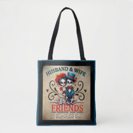 Niedlicher Couple Sugar Skull Tasche