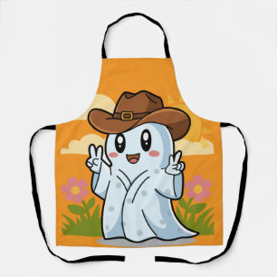 Niedlicher Cowboy-Geist zu Halloween-Fun-Dekoratio Schürze