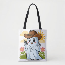 Niedlicher Cowboy-Geist zu Halloween-Fun-Dekoratio Tasche