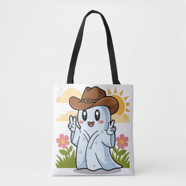 Niedlicher Cowboy-Geist zu Halloween-Fun-Dekoratio Tasche (Vorderseite)